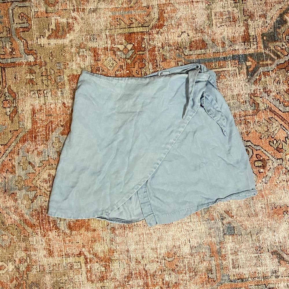 Wrap jean skirt